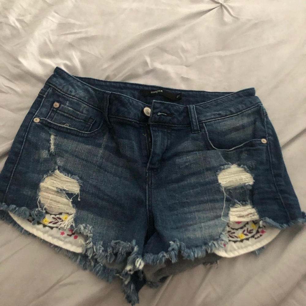 Francesca’s “Harper” Denim Shorts.